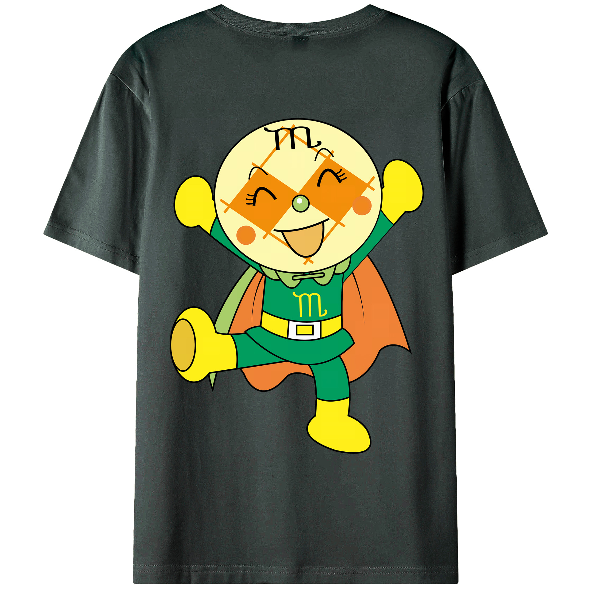 （画像用） アンパンマン Anpanman 綿100％ メンズ半袖Tシャツ（バックプリント） 通気性